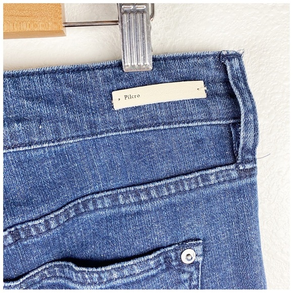Anthropologie Pilcro Slim Boyfriend Jeans With Sequin Flowers Size 28 - Picture 9 of 11